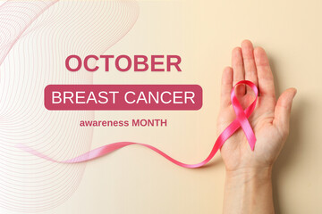 A beautiful thematic card for breast cancer month
