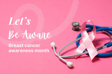 A beautiful thematic card for breast cancer month