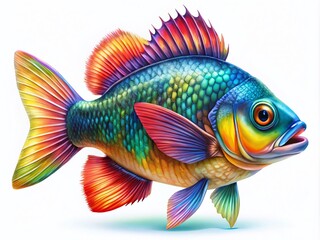 Fototapeta premium Creative Fish Text Symbol for Graphic Design, Web Development, and Digital Communication Needs