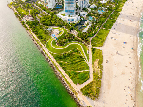 South tip of Miami Beach, aerial drone photo 2024