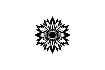 Sunflower Silhouette. Sunflower vector. Sunflower Minimalist and Simple Silhouette Vector Isolated.