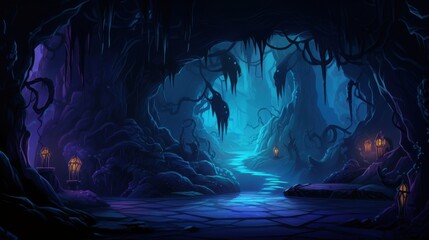 A Glowing Path Through a Dark Enchanted Forest