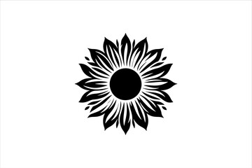 Sunflower Silhouette. Sunflower vector. Sunflower Minimalist and Simple Silhouette Vector Isolated.