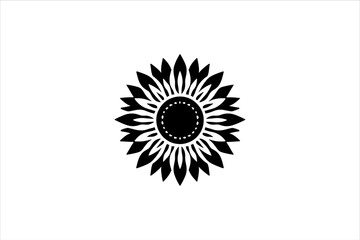 Sunflower Silhouette. Sunflower vector. Sunflower Minimalist and Simple Silhouette Vector Isolated.