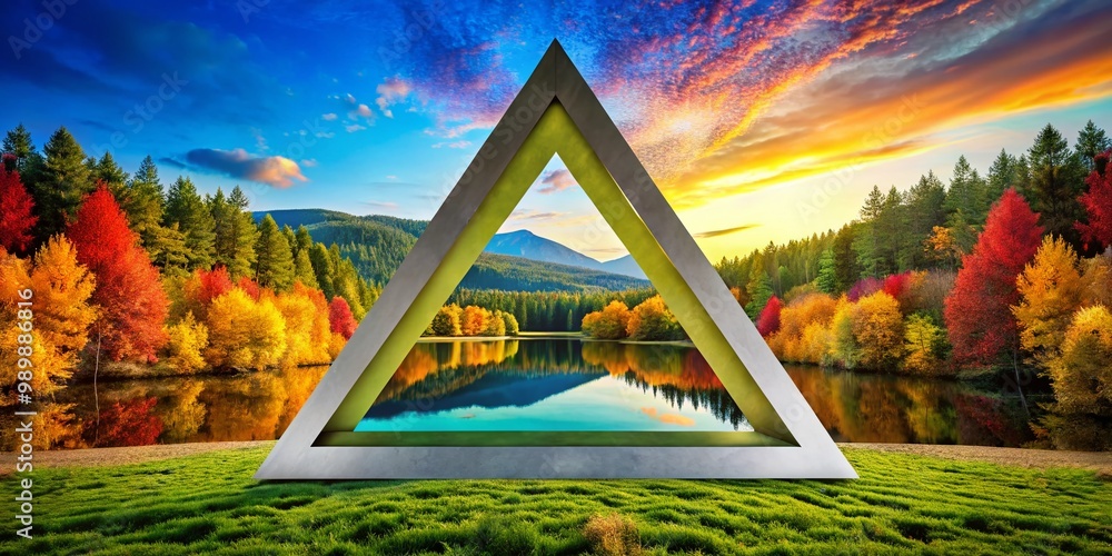 Poster delta symbol triangle design representing change, difference, and mathematical concepts in geometry