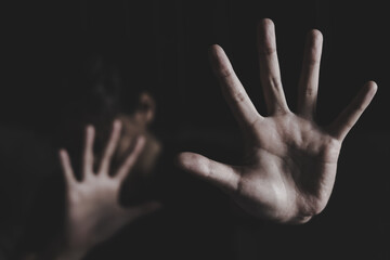 The concept of ​​stopping violence against women and the abuse of defenseless women, International Day for the Elimination of Violence against Women.