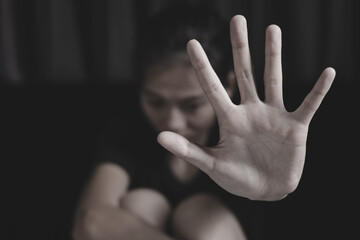 The concept of ​​stopping violence against women and the abuse of defenseless women, International Day for the Elimination of Violence against Women.