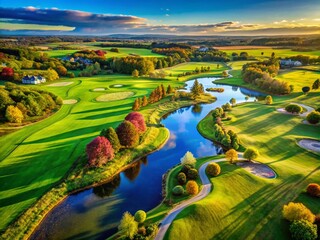 Detailed Golf Course Map for Planning and Navigation on the Fairways and Greens of the Course