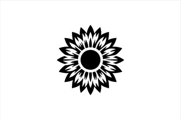 Sunflower Silhouette. Sunflower vector. Sunflower Minimalist and Simple Silhouette Vector Isolated.