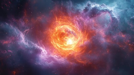 Fiery Nebula in the Cosmos