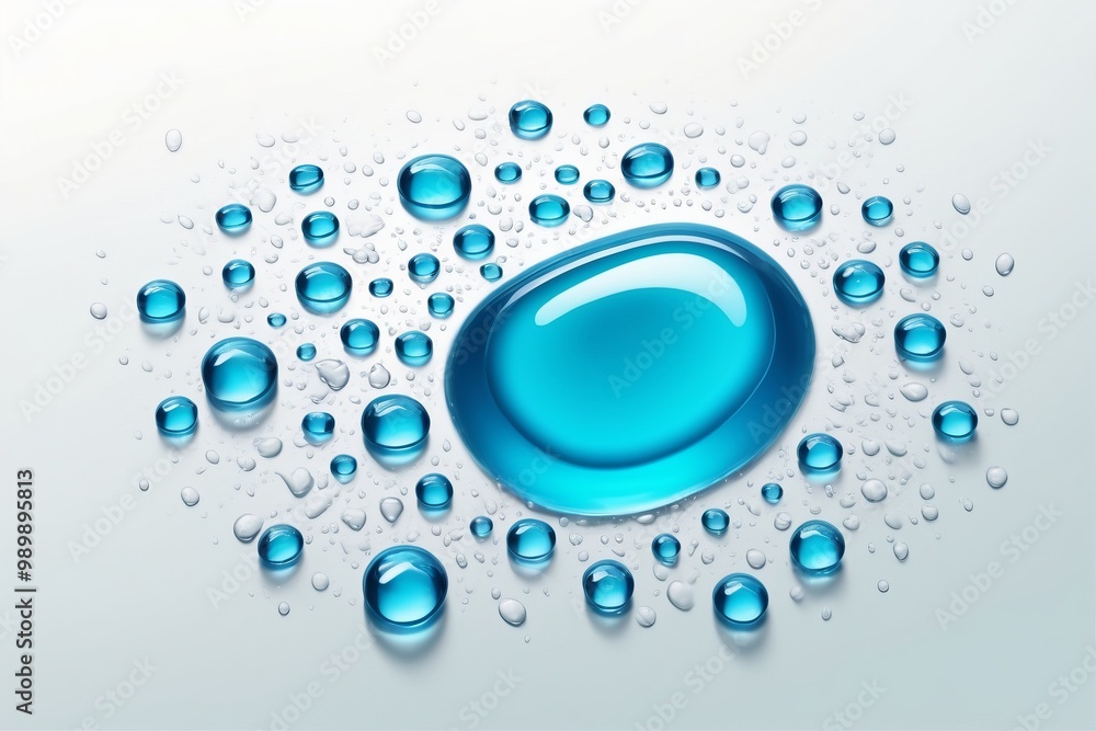 Aufkleber an abstract background featuring colorful bubbles floating in a soft gradient