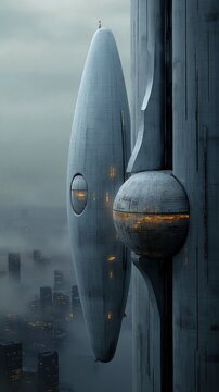large building design side still frame entertainment levers dreary atmosphere rounded architecture unique coruscant implants oblivion year