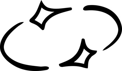 Manga or anime comic emoticon hand drawn doodle