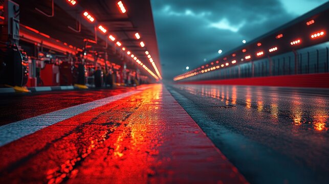 Race Track Underneath the Lights