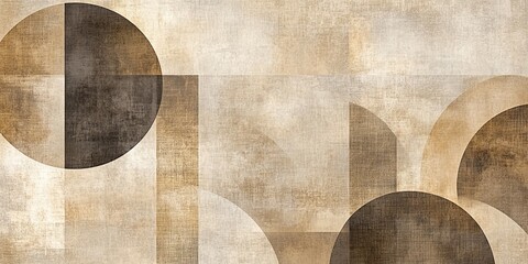 A painting of a wall with a brown and tan color scheme
