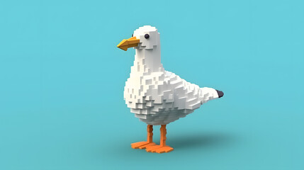 Fototapeta premium Seagull 3D Cartoon