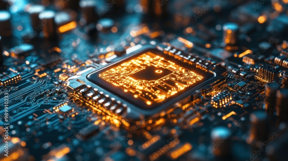 Poster close-up of a computer processor