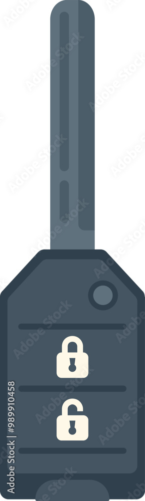 Poster electronic car key with lock and unlock buttons for remotely controlling access to a vehicle
