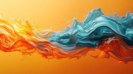 Fototapeta premium Abstract Liquid Swirls: A Dance of Colors