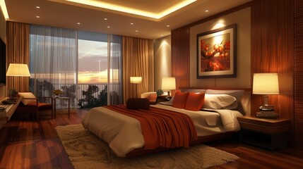 bedroom bed apartment design hotel