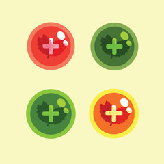 Basic RGBHealthcare medicine and pharmacy equipment icon concept, Homeopathy creative icon with 4 colors use in medicine.