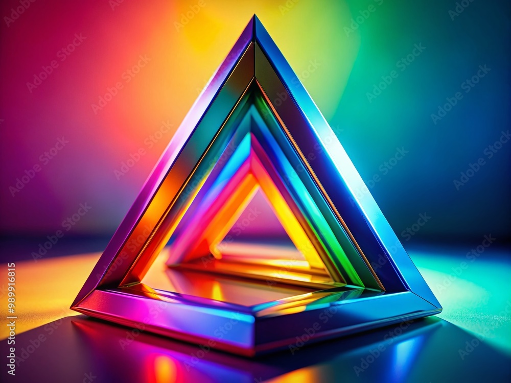 Aufkleber geometric e triangle shape in vibrant colors representing modern design and abstract concepts
