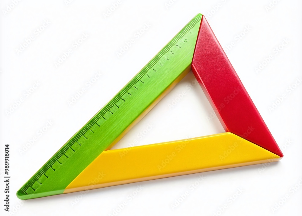 Aufkleber geometric shapes: close-up of an obtuse triangle on a white background for educational use