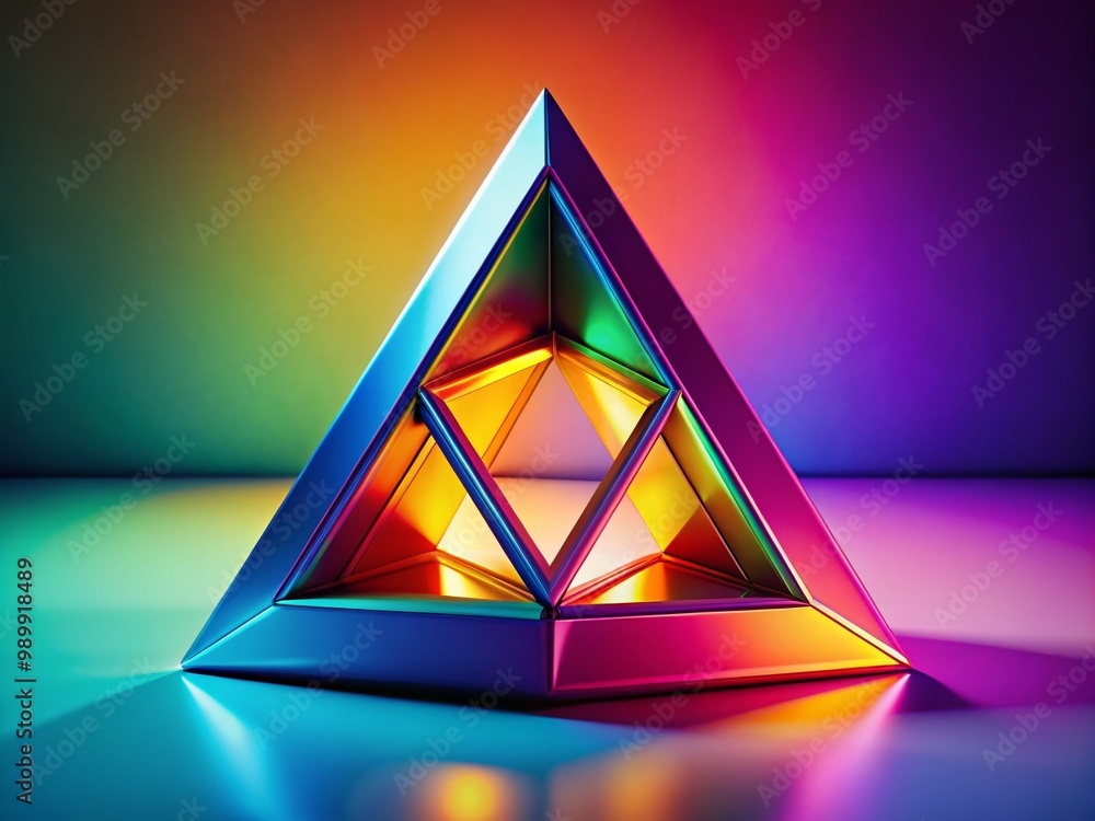Aufkleber geometric structure triangle with sharp edges and clean lines on a minimalist background