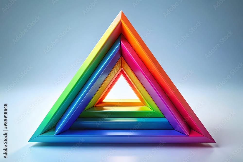 Poster geometric tke triangle shape on a plain background for abstract design and educational purposes