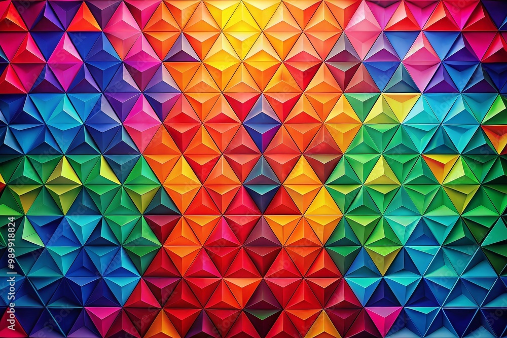 Poster geometric triangle design with vertical orientation and bold colors for modern abstract aesthetics