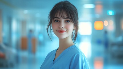 vibrant image of a nurse in a hospital on international nurses day, highlighting the significance of nursing and the dedication of healthcare workers to improve lives