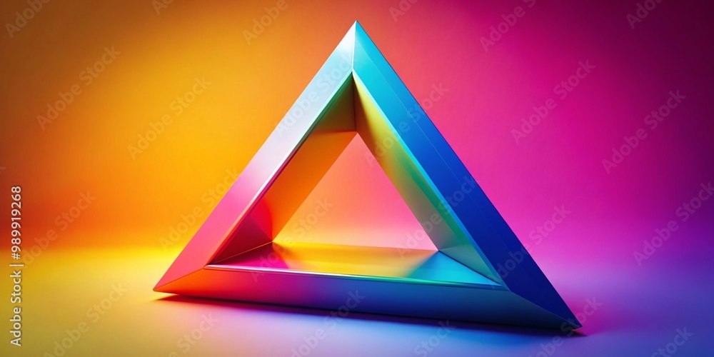 Poster geometric triangle shape for logo design and branding in modern minimalist style for creative projec