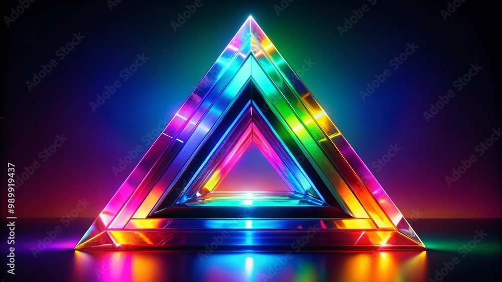 Poster geometric triangle shape with transparent background for creative design and graphic projects