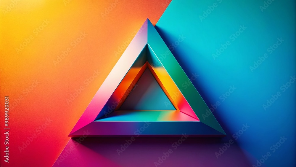 Poster geometric triangle with letter c design on a minimalist background for modern graphics and art