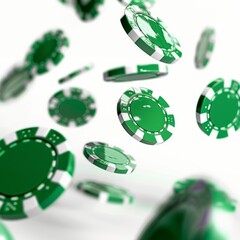 chips on green background