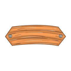 Wooden beer sign with bolts and grain texture, Vector