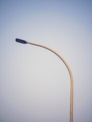 street lamp on blue background photograph using pocket camera digital