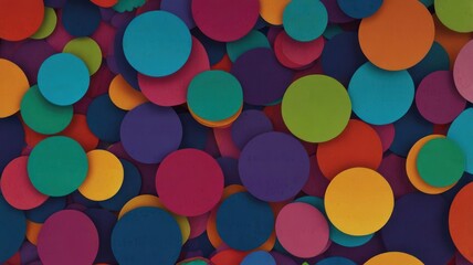 Abstract Colorful Circles Background