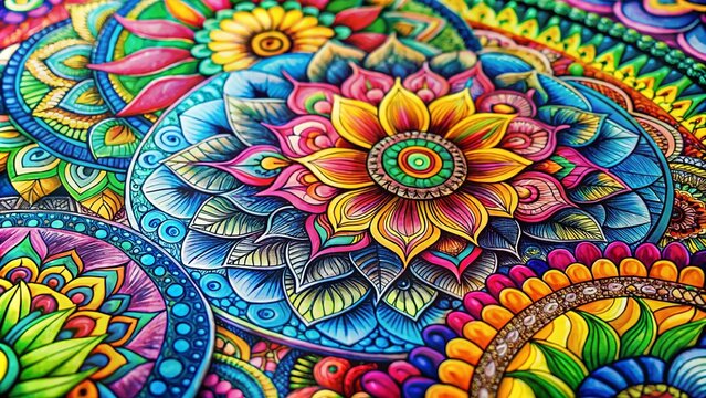 Intricate Patterns of Zen Doodles and Zentangles for Relaxation and Creative Inspiration