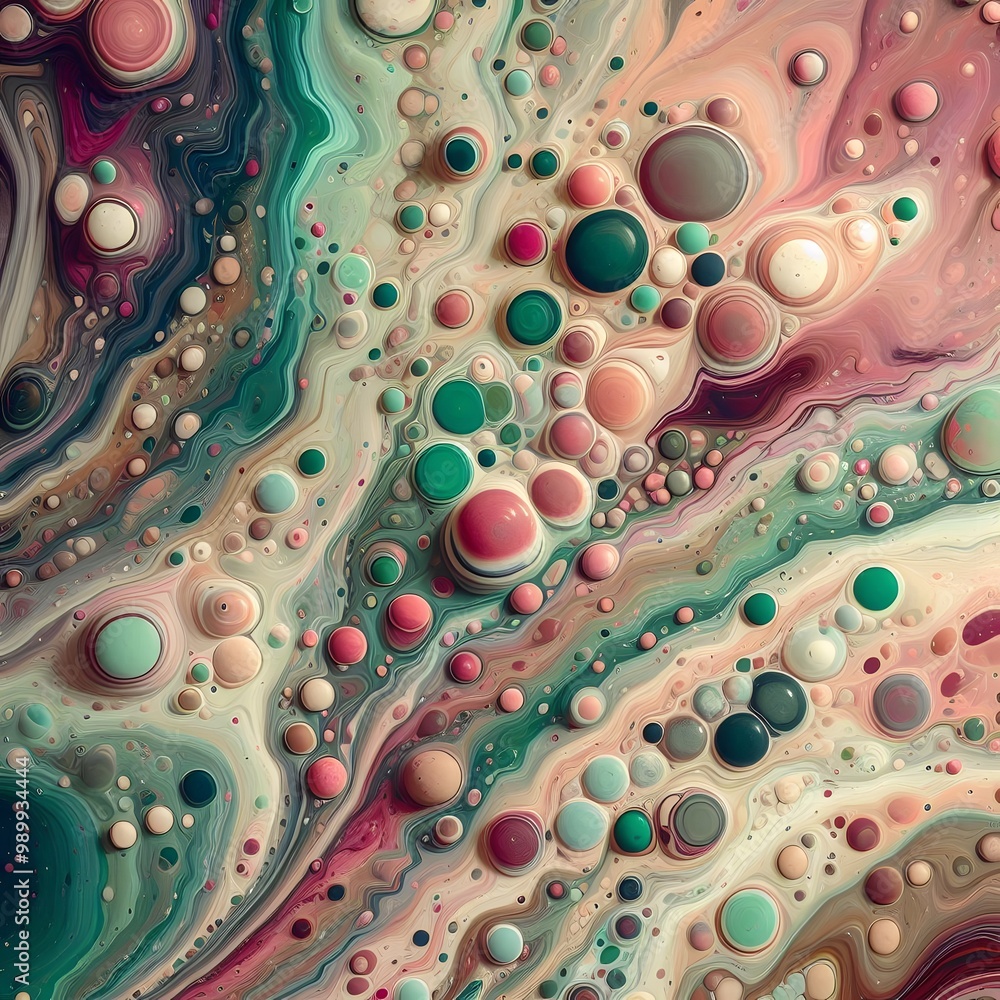 Poster abstract psychedelic pattern of colors. marbling artwork for creative design generated by ai