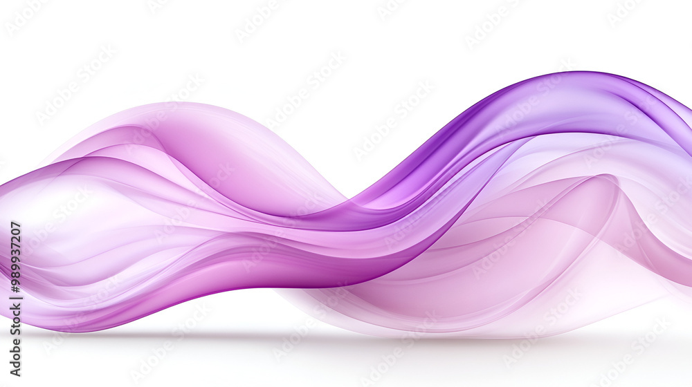 Poster elegant flowing purple waves create a serene and calming effect in abstract design for modern decor 