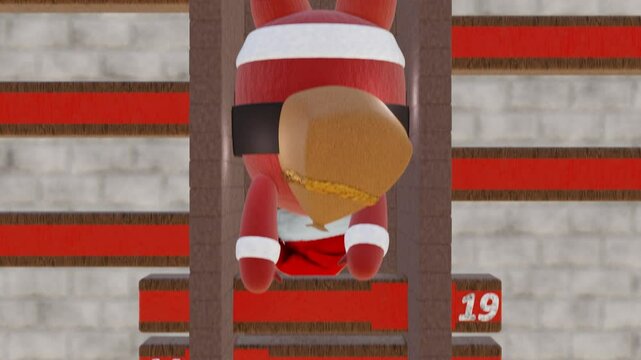 Santa in a chimney 19. door