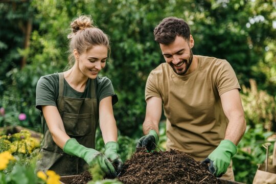 Together in Nature: Embracing Composting in a Vibrant Garden