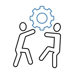teamwork concept line icon. Simple element illustration. teamwork concept outline symbol design.
