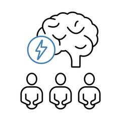 brainstorm concept line icon. Simple element illustration. brainstorm concept outline symbol design.