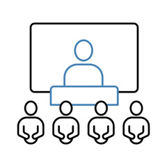 seminar concept line icon. Simple element illustration. seminar concept outline symbol design.