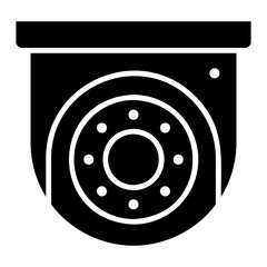 Illustration of CCTV Glyph Icon