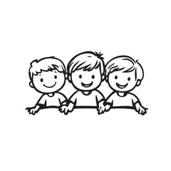 Kids or children icon symbol. Happy kids concept. Vector illustration