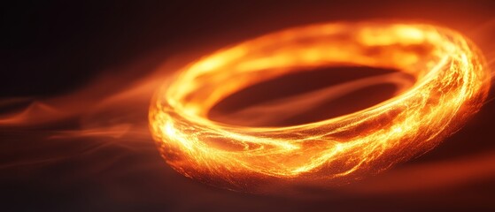 Abstract Glowing Ring with Smoke