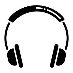 Illustration of Headphone Glyph Icon